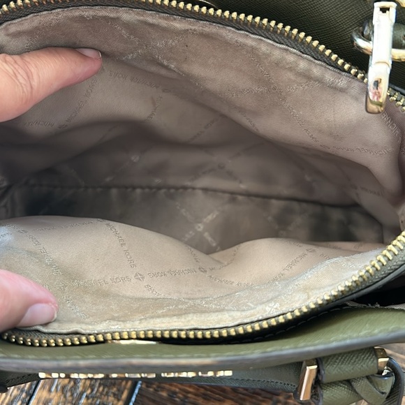 Michael Kors Olive Green Satchel with Gold Hardware - Picture 8 of 14